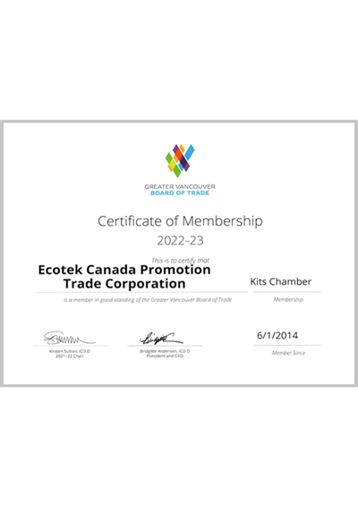  - Văn Phòng Đại Diện Ecotek Canada Promotion Trade Corporation Tại TP. Hồ Chí Minh (Canada)